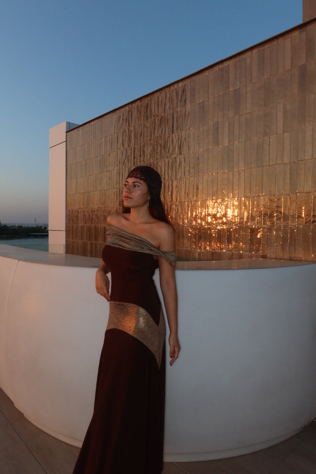 VESTIDO PUENTE MARRON
