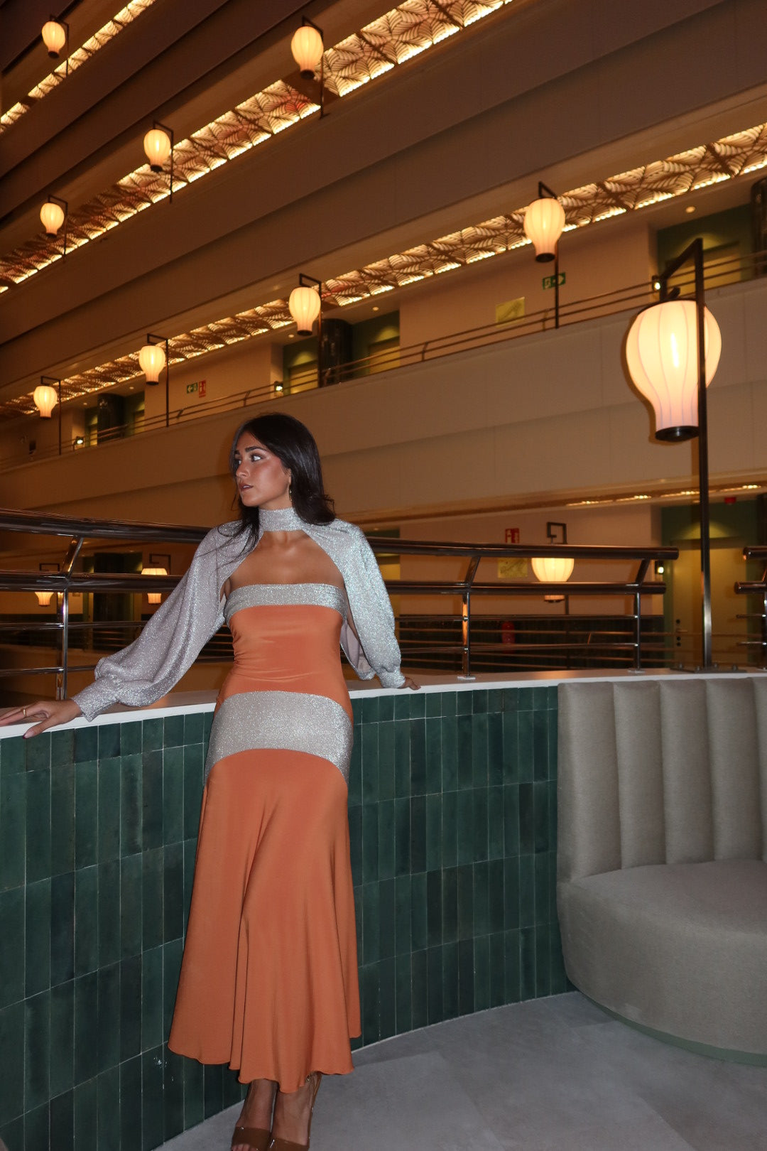 VESTIDO PUENTE NARANJA